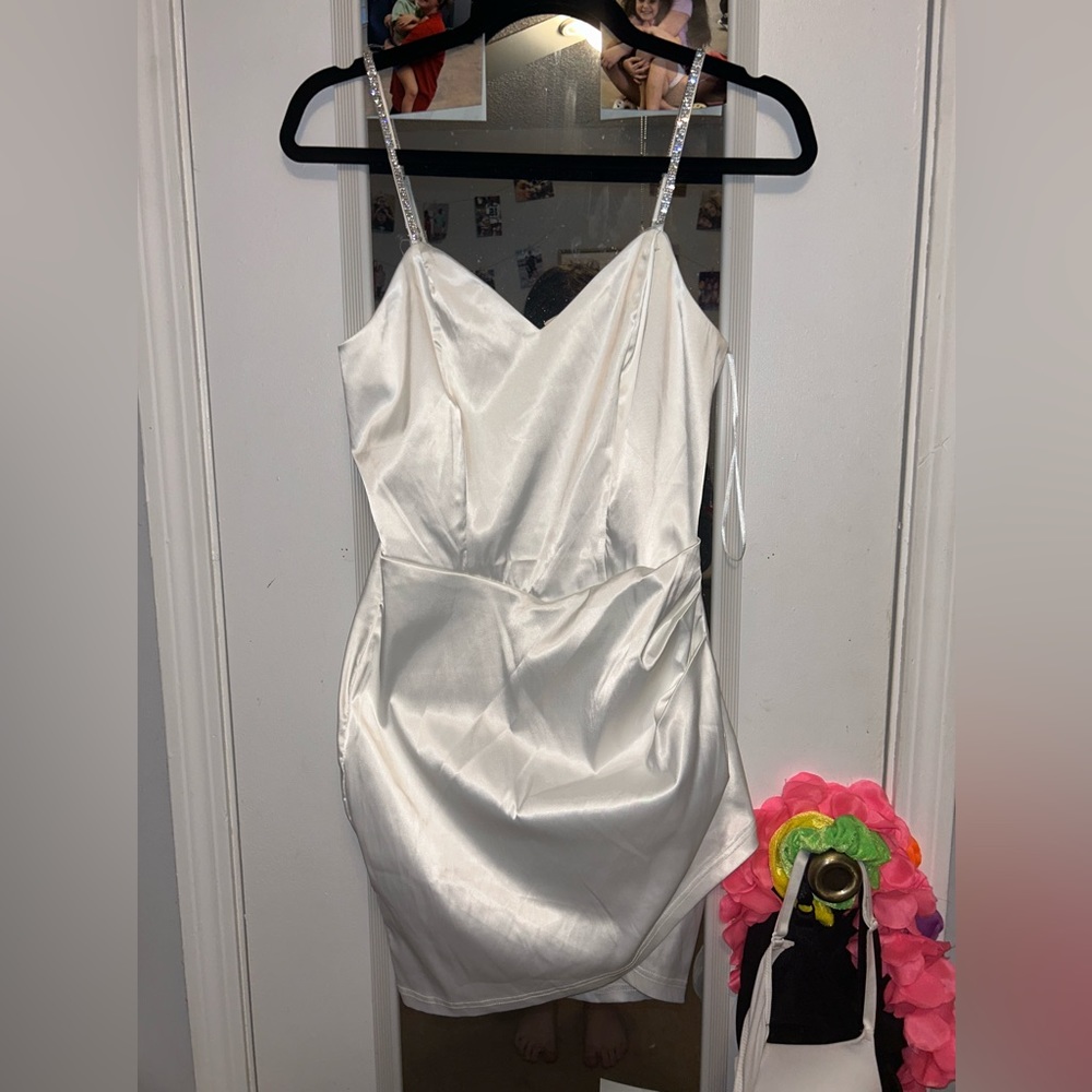 a white party dress